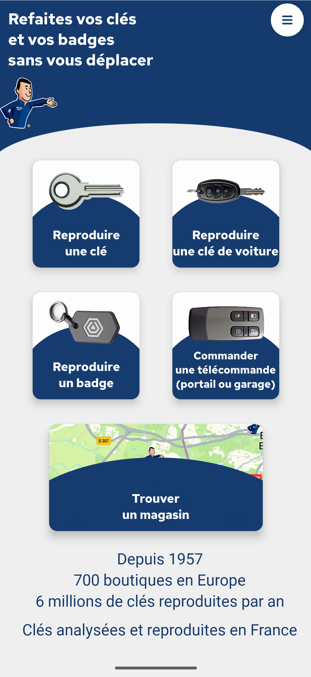 Visuel de Clé Minit affiché sur un téléphone